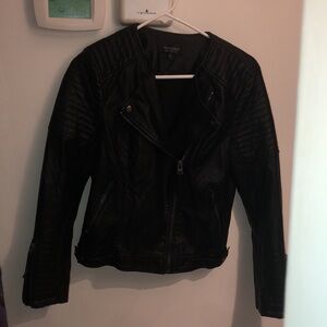 Topshop faux leather moto jacket